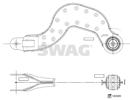Bras de liaison, suspension de roue SWAG 33 11 0150