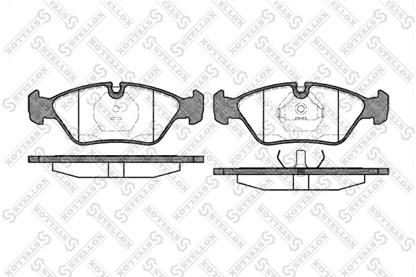 Kit de plaquettes de frein, frein à disque STELLOX 150 000B-SX