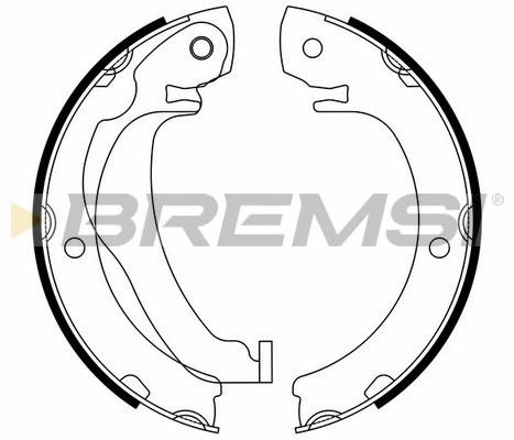 Jeu de mâchoires de frein, frein de stationnement BREMSI GF0977