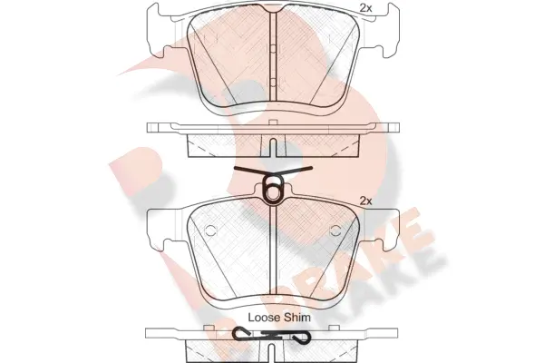 Kit de plaquettes de frein, frein à disque R BRAKE RB2099