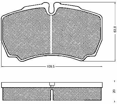 Kit de plaquettes de frein, frein à disque BSF 10752