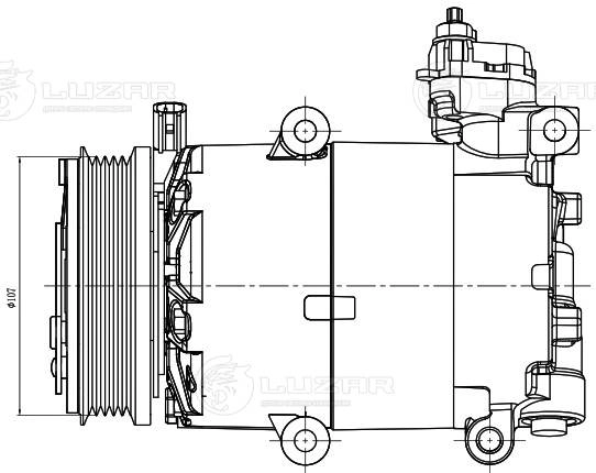 Compresseur, climatisation LUZAR LCAC 1029