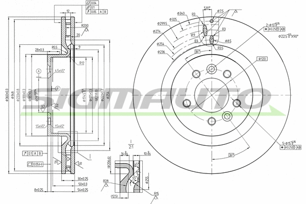 Disque de frein SIGMAUTO DBC429V