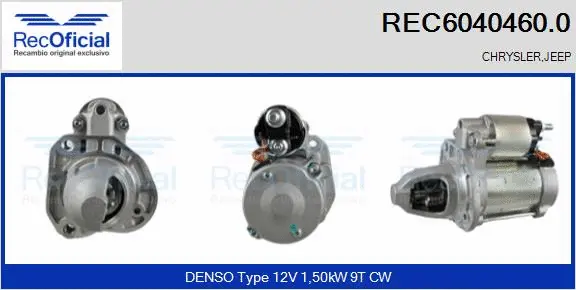 Démarreur RECOFICIAL REC6040460.0