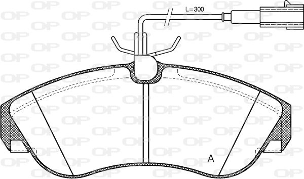 Kit de plaquettes de frein, frein à disque OPEN PARTS BPA0487.11