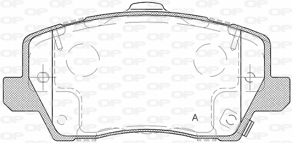 Kit de plaquettes de frein, frein à disque OPEN PARTS BPA1803.02