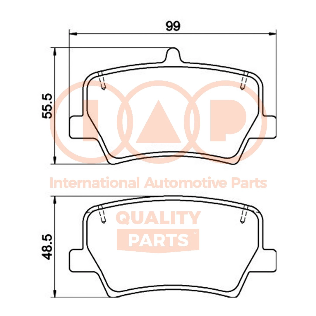 Kit de plaquettes de frein, frein à disque IAP QUALITY PARTS 704-56043
