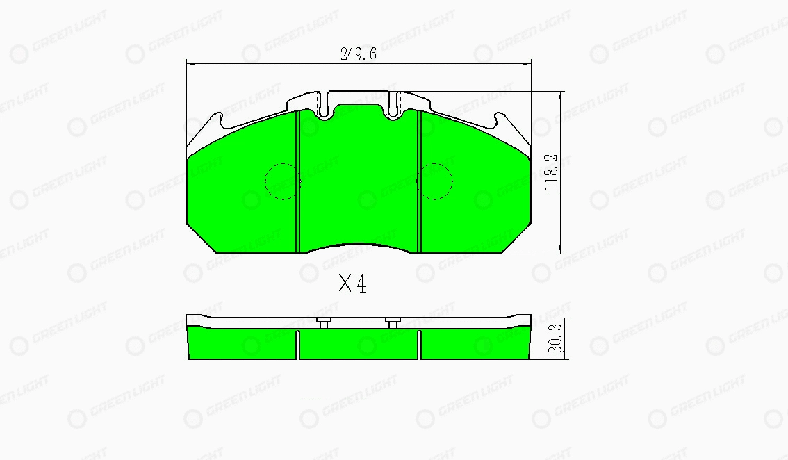 Kit de plaquettes de frein, frein à disque Automotive Adriado GLBP015HD