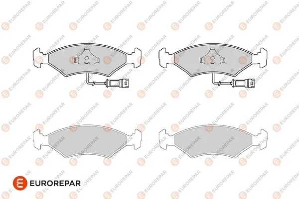 Kit de plaquettes de frein, frein à disque EUROREPAR 1686278680