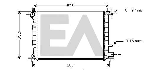 Radiateur, refroidissement du moteur EACLIMA 31R22061