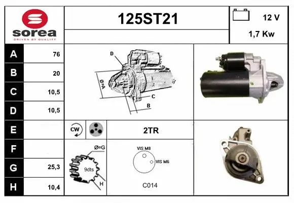 Démarreur STARTCAR 125ST21