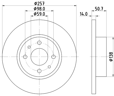Disque de frein PAGID 51806