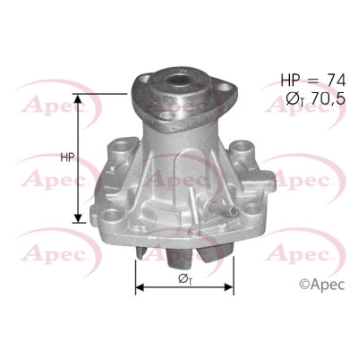 Pompe à eau, refroidissement du moteur APEC AWP1082