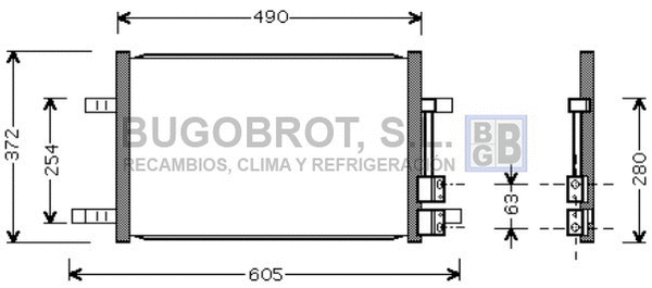 Condenseur, climatisation BUGOBROT 62-FD5327