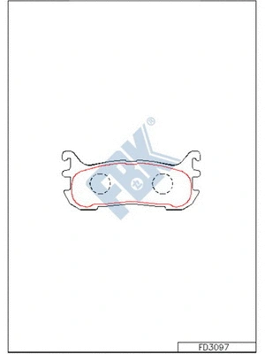 Kit de plaquettes de frein, frein à disque FBK FD3097