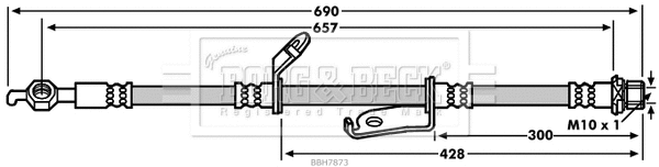 Flexible de frein BORG & BECK BBH7873
