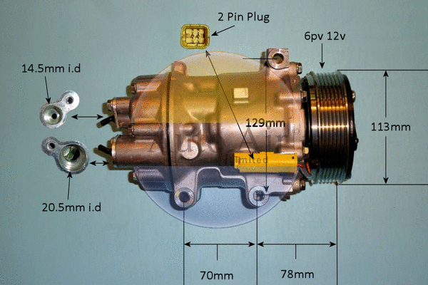 Compresseur, climatisation AUTO AIR GLOUCESTER 14-1270p