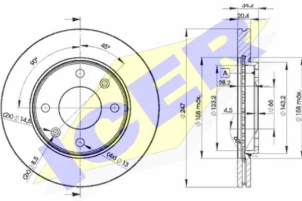 Disque de frein ICER 78BD4694-2