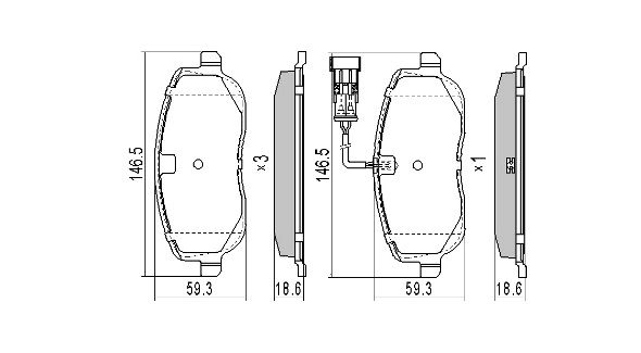 Kit de plaquettes de frein, frein à disque FREMAX FBP-1271
