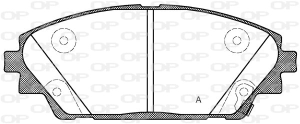 Kit de plaquettes de frein, frein à disque OPEN PARTS BPA1569.02