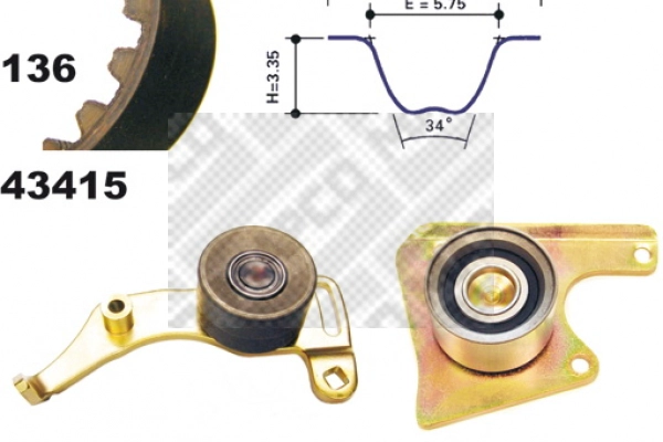 Kit de courroie crantée MAPCO 23415