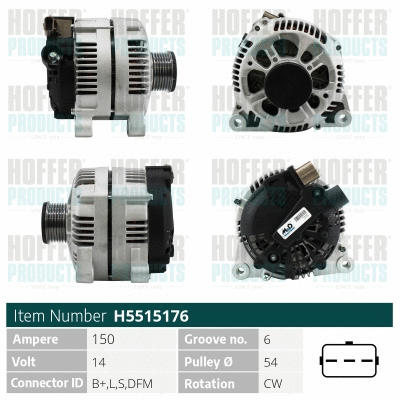 Alternateur HOFFER H5515176