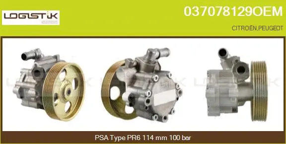 Pompe hydraulique, direction LGK 037078129OEM