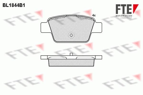 Kit de plaquettes de frein, frein à disque FTE 9010424