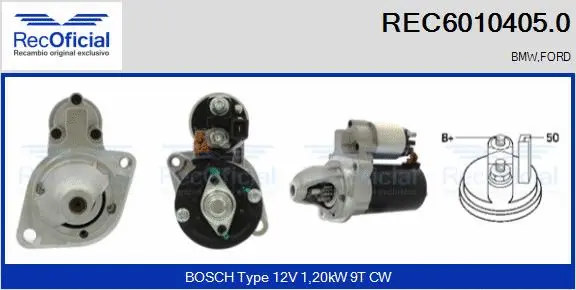 Démarreur RECOFICIAL REC6010405.0