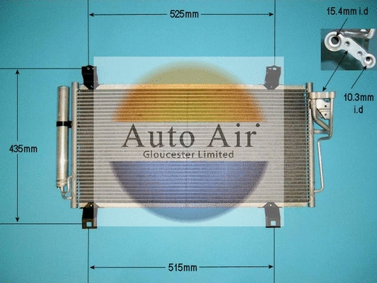 Condenseur, climatisation AUTO AIR GLOUCESTER 16-9940