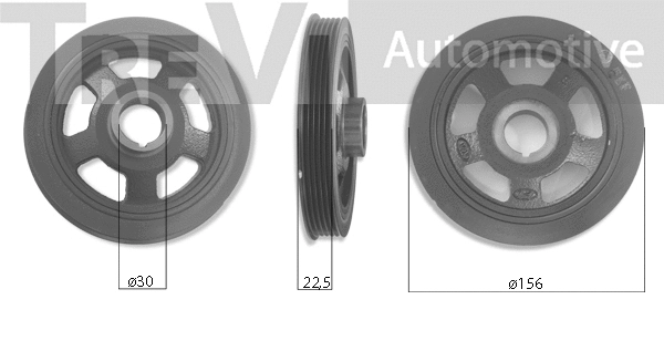 Poulie, vilebrequin TREVI AUTOMOTIVE PC1223