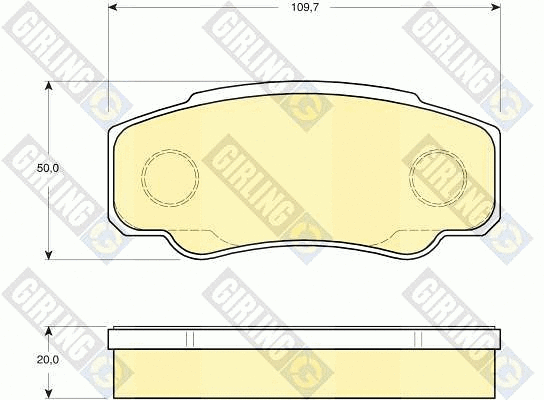 Kit de plaquettes de frein, frein à disque GIRLING 6115219