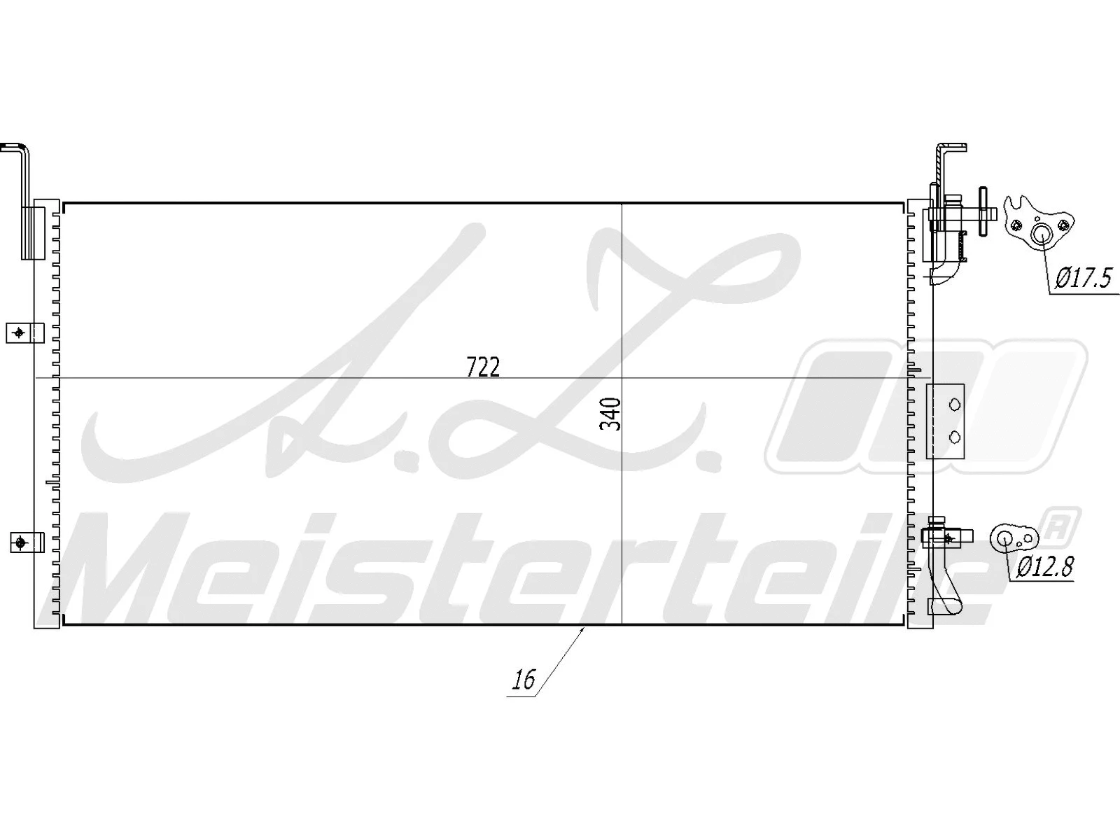Condenseur, climatisation A.Z. Meisterteile AZMT-45-030-1161