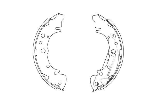 Jeu de mâchoires de frein KAVO PARTS KBS-4412