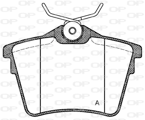 Kit de plaquettes de frein, frein à disque OPEN PARTS BPA1103.00