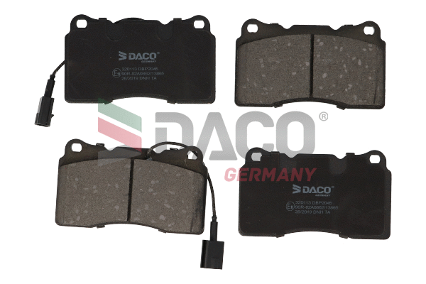 Kit de plaquettes de frein, frein à disque DACO Germany 320113