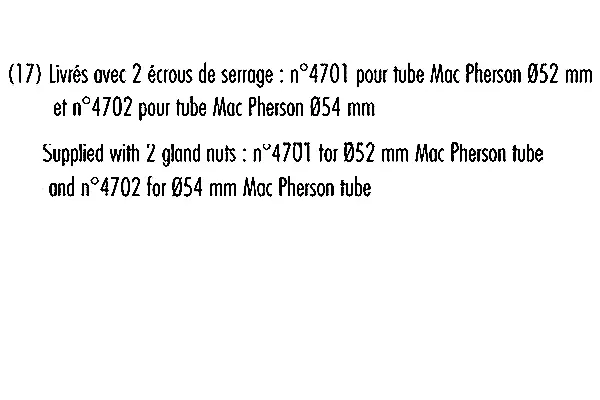Amortisseur RECORD FRANCE 103659