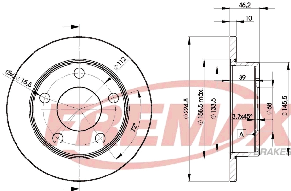 Disque de frein FREMAX BD-3634