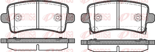 Kit de plaquettes de frein, frein à disque REMSA 1388.04