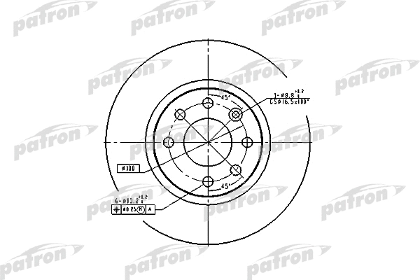 Disque de frein PATRON PBD2564