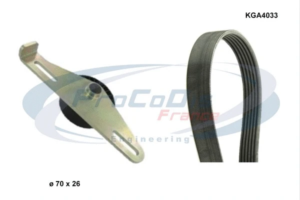 Jeu de courroies trapézoïdales à nervures PROCODIS FRANCE KGA4033