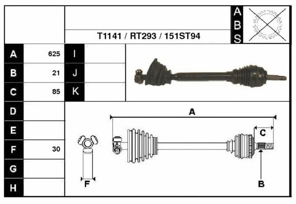 Arbre de transmission Technika 38151