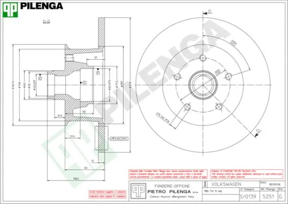 Disque de frein PILENGA 5251
