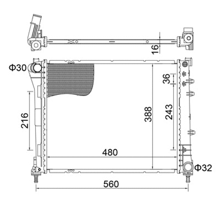 Radiateur, refroidissement du moteur HART 622 002