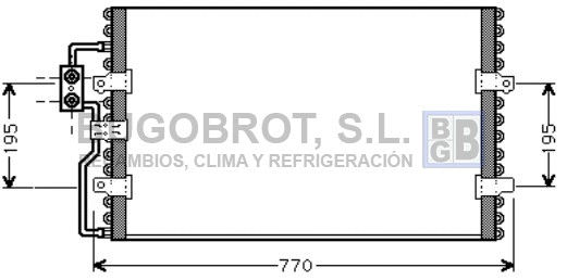 Condenseur, climatisation BUGOBROT 62-CN5093