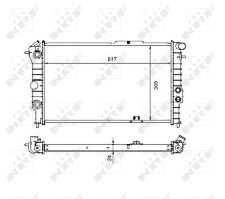 Radiateur, refroidissement du moteur NRF 58973
