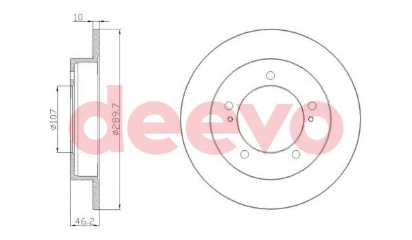 Disque de frein DEEVO BD26220
