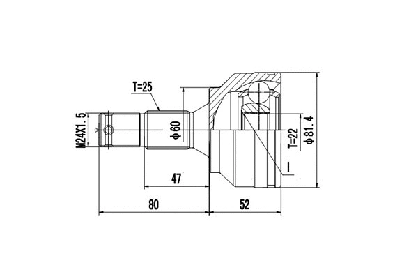 Jeu de joints, arbre de transmission DYNAMATRIX DCV810025