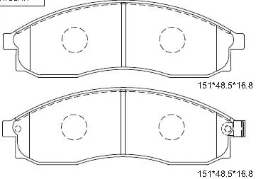 Kit de plaquettes de frein, frein à disque ASIMCO KD1785