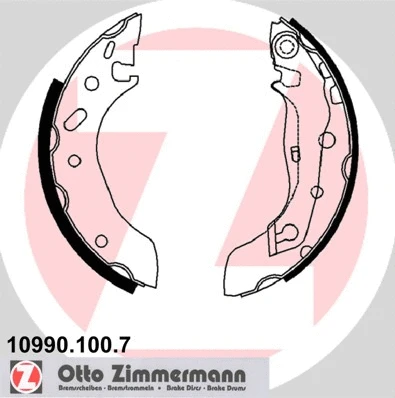 Jeu de mâchoires de frein ZIMMERMANN 10990.100.7